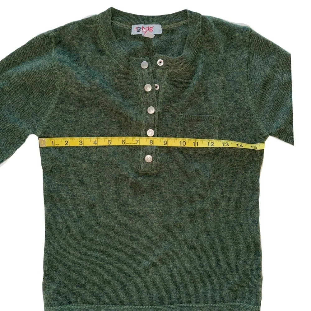 Urban Outfitters BDG Women’s Wool Blend 5 Button Henley Heathered Green Med - Picture 4 of 7